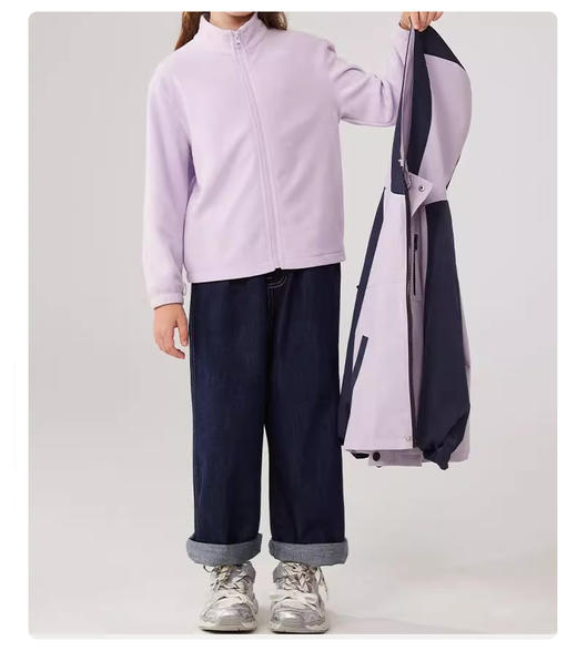 裁缝学苑QZ46羽绒内胆抓绒冲锋衣三合一可拆卸外套纸样女装亲子装样板 商品图4