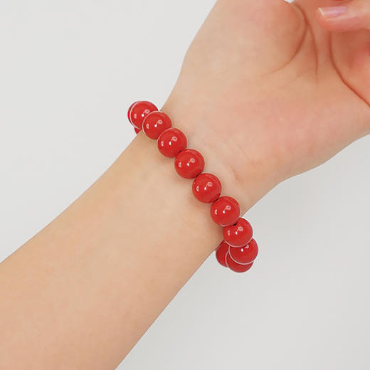 【现货】朱砂手链红砂素面圆珠简约经典款【单珠尺寸10mm】  商品图1