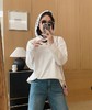 春新品蕾丝连帽勾花棉T 商品缩略图0