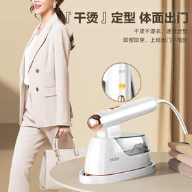 海尔（Haier）挂烫机手持家用挂烫机蒸汽电熨斗杀菌干湿两用增压除皱宿舍熨烫衣服神器迷你小型便携熨烫机 【干湿两烫】平挂两用HY-YM1205W