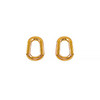 【现货】  足金999 5D工艺 耳环方形几何高级百搭耳钉【金重约2.06g】  【一物一广州省检标签】 商品缩略图2