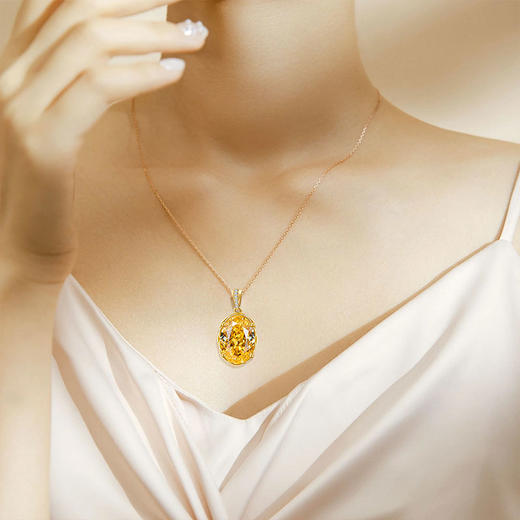 【黄水晶戒指/耳环/吊坠】S925银黄水晶均码轻奢时尚首饰品JR25005/JE25005/JP25005 商品图11