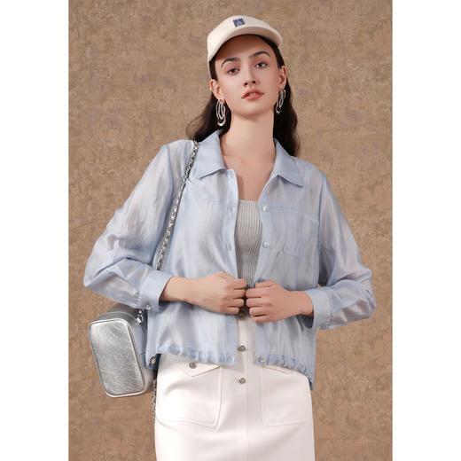 乔万尼新品薄衬衫外套减龄休闲ED1C913 商品图1