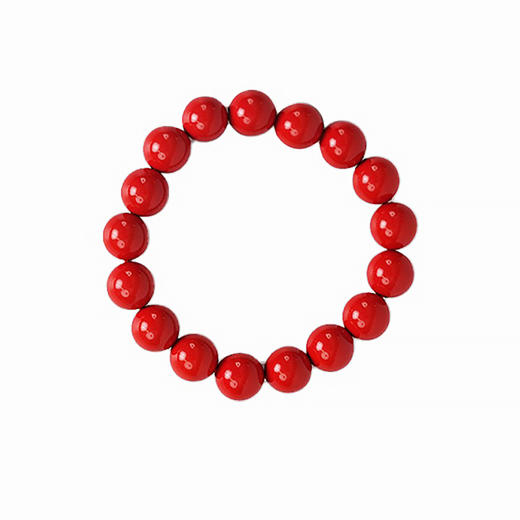 【现货】朱砂手链红砂素面圆珠简约经典款【单珠尺寸10mm】  商品图5