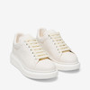 ALEXANDER MCQUEEN 麦昆 女士字母徽标粒面皮革超大休闲运动鞋 白色 808173 WHABE 9100 商品缩略图1