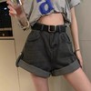 夏季【韩版辣妹卷边牛仔短裤】新款百搭宽松遮胯显瘦a字阔腿热裤子 商品缩略图6