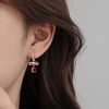 【石榴石耳环】S925银酒红石榴石彩色宝石蝴蝶结耳饰品耳坠JE19285 商品缩略图1