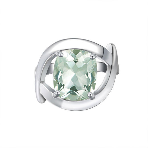 【绿水晶戒指】S925银绿水晶彩色宝石轻奢均码饰品送女士节日礼物JR25001 商品图4