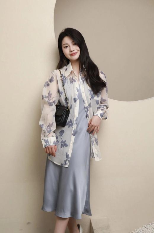 LPIUTY品牌直发⚠️水墨玫瑰天丝衬衫 A0262013 商品图1