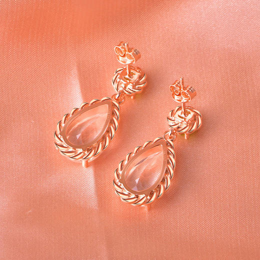 【白水晶吊坠/耳环】S925银天然白水晶吊坠橄榄石项坠时尚JP19279/JE19279 商品图8