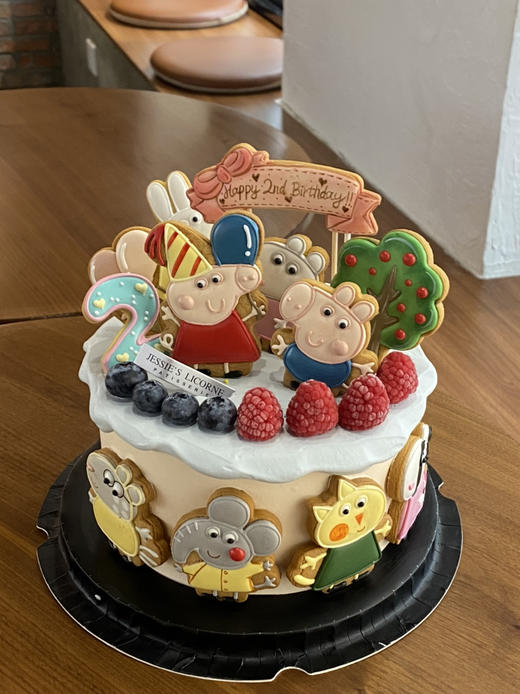 小猪佩奇定制糖霜饼干奶油蛋糕 商品图0