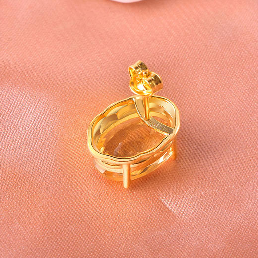 【黄水晶戒指/耳环/吊坠】S925银黄水晶均码轻奢时尚首饰品JR25005/JE25005/JP25005 商品图8