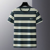 男士T恤衫圆领短袖t恤夏季纯棉条纹休闲商务宽松体恤衫半袖上衣   PSL6111 商品缩略图0
