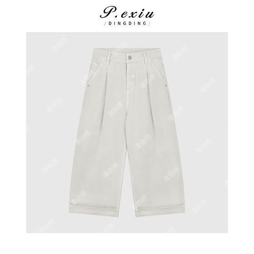 04-3潘依绣丁丁宠粉环保酵洗松弛感立体褶皱牛仔裤 S8115 商品图1