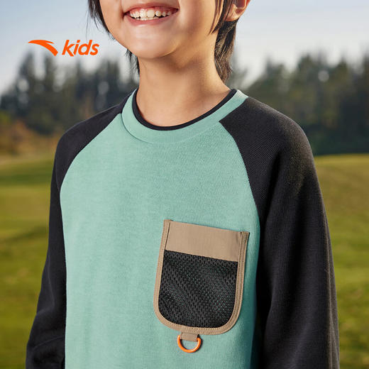 安踏儿童卫衣男大童户外系列针织套头衫352516708 商品图3