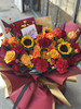 喜庆 红黄橙色 插花泥花束 商品缩略图2