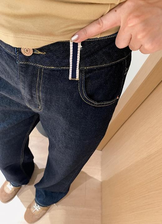 春秋冬三季丹宁原色直筒修身窄版牛仔裤 商品图6