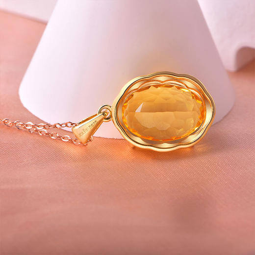【黄水晶戒指/耳环/吊坠】S925银黄水晶均码轻奢时尚首饰品JR25005/JE25005/JP25005 商品图12