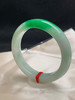 612457，54.7圈口，细糯飘辣绿正圈平安镯，淡绿底色，飘辣绿 商品缩略图2