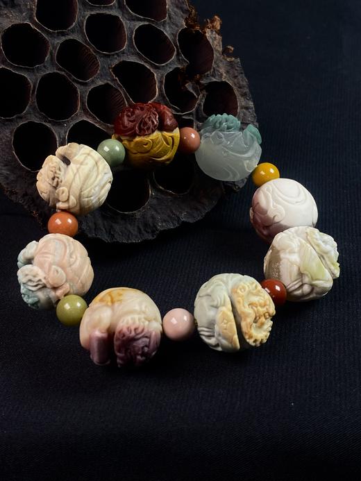 阿拉善玛瑙十八罗汉手串 商品图0