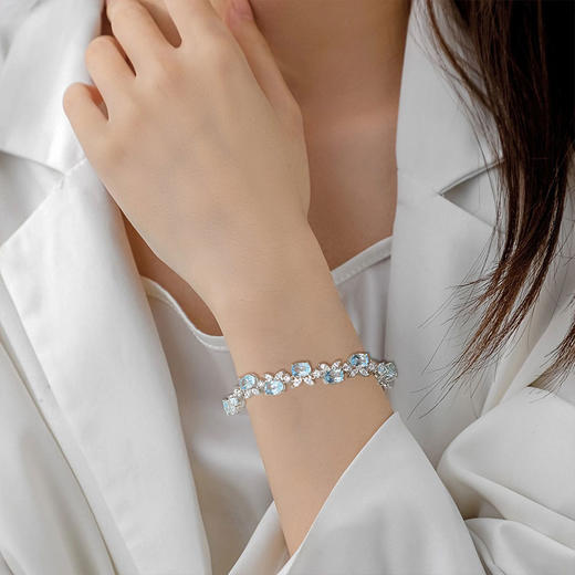 【托帕石手链】S925银托帕石彩色宝石时尚简约首饰品JT19218 商品图2