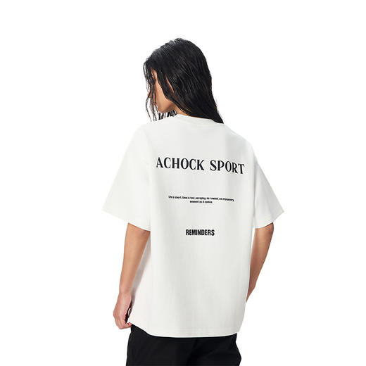 【Achock官方店】标语字母短袖T恤男女潮牌美式简约复古半袖上衣 商品图2