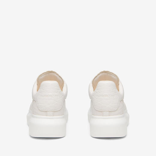 ALEXANDER MCQUEEN 麦昆 女士字母徽标粒面皮革超大休闲运动鞋 白色 808173 WHABE 9100 商品图2