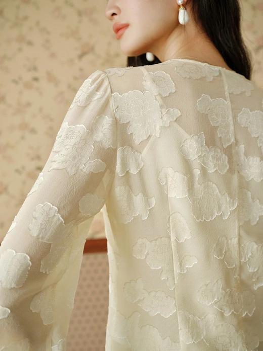 LPIUTY品牌直发！提花蕾丝V领收腰衬衫 C12TJ-99926 商品图4