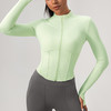 跃牌【欲动春风】系列 女瑜伽服长袖紧身拉链外套显瘦立领运动上衣52627 商品缩略图0