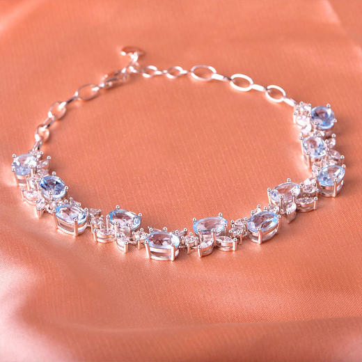 【托帕石手链】S925银托帕石彩色宝石时尚简约首饰品JT19218 商品图1