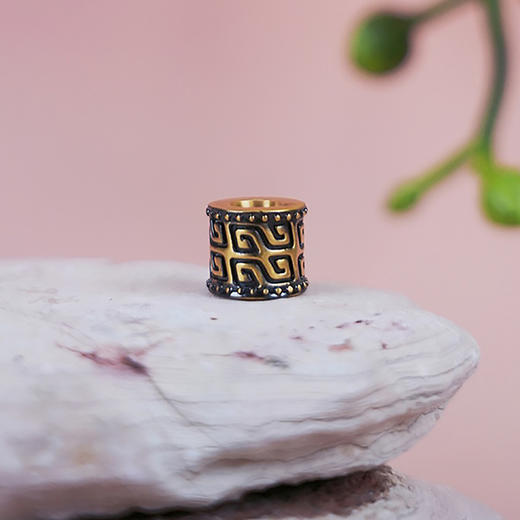 【现货】  足金999 电黑金 吊坠饕餮纹圆柱5D工艺 转运珠DIY手串项链【金重约1.02g】  【一物一广州省检标签】 商品图2