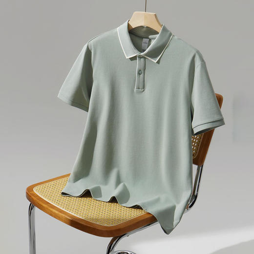 冰感降温极致柔软亲肤凉爽时尚百搭休闲商务高端翻领男上衣   HLS-GS82018 商品图1