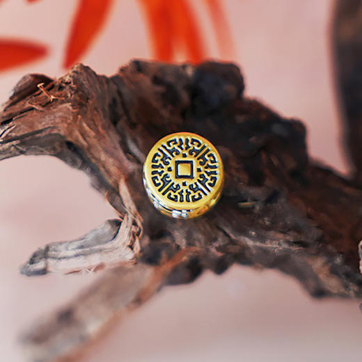 【现货】足金999 电黑金 吊坠方形图腾5D工艺 转运珠DIY手串项链【金重约2.22g】【一物一广州省检标签】 商品图2