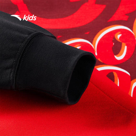 安踏儿童男大童针织连帽套头衫2025春季亲肤卫衣运动上衣352518705 商品图7