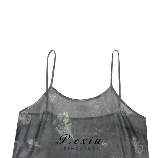 【初夏晚风】人丝气质显瘦百褶吊带连衣裙W-61427 商品图2