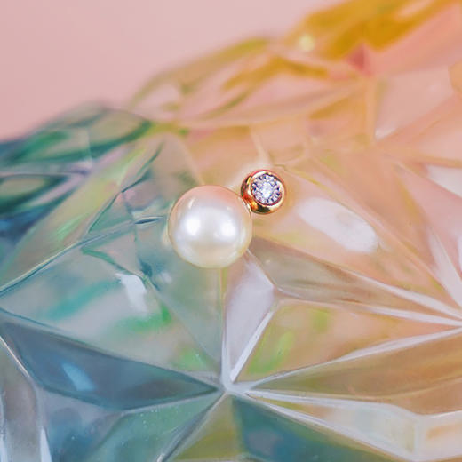 【现货】18K金珍珠吊坠冰花钻轻奢高级感【尺寸10.8mm】  【一物一证书】 商品图2