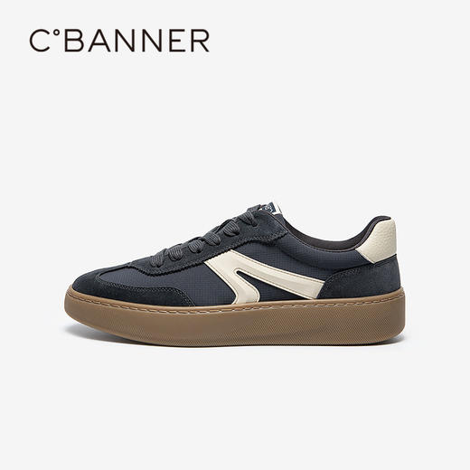 千百度男鞋复古德训鞋男士休闲板鞋舒适跑步鞋运动鞋A25175612 商品图2