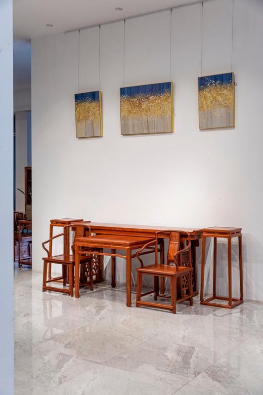 红桥红  家具严选  缅甸花梨（大果紫檀）【明韵中堂六件套】 商品图1