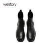 westory22年秋冬新款复古切尔西短靴马丁靴81821 商品缩略图2