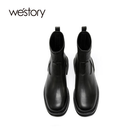 westory22年秋冬新款复古切尔西短靴马丁靴81821 商品图2