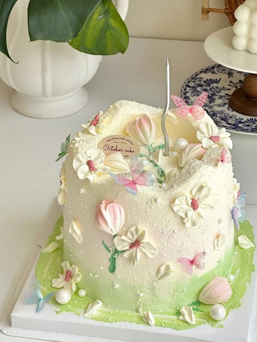 绿色花花 春天的蛋糕 商品图0