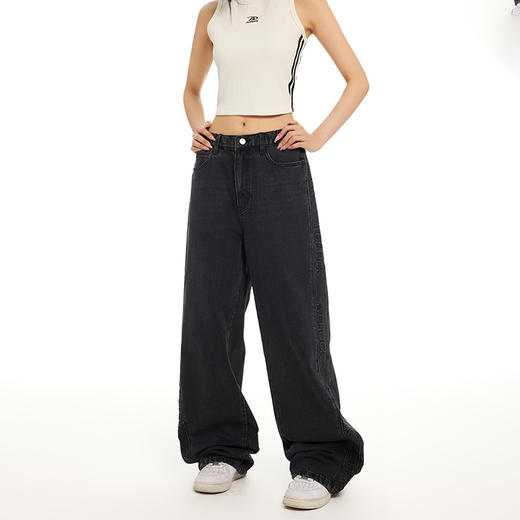 【Achock官方店】美式慵懒风街头复古牛仔裤女新款潮牌阔腿裤情侣 商品图3