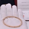 【95新】Cartier卡地亚LOVE系列18K玫瑰金窄版六钻LOVE手镯16号中性款现售价：33300！ 商品缩略图1