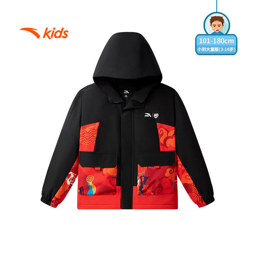 安踏儿童外套男大小童2025春季加绒保暖摇粒绒外套A52518602 商品图4