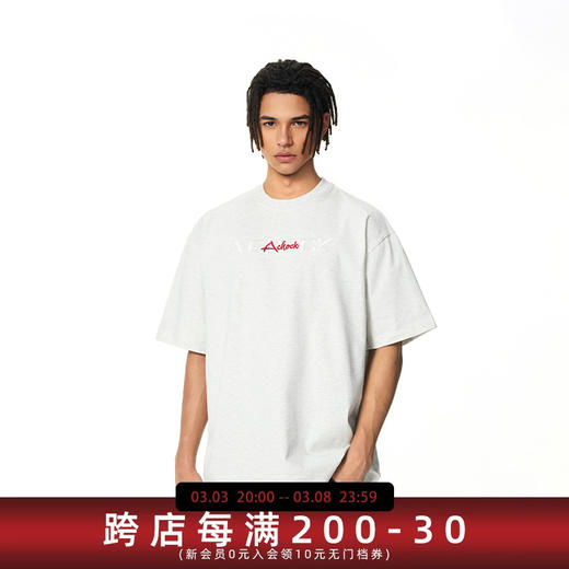 【Achock官方店】logo刺绣短袖T恤男女25ss新款潮牌美式宽松短袖 商品图0