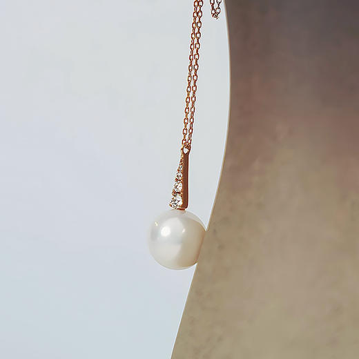 【现货】18K金珍珠项链简约温柔风百搭款【尺寸9.4mm】  【一物一证书】 商品图3