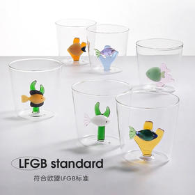 【芳姐】ICHENDORF 海洋花园系列意大利进口手工立体花型耐热玻璃水杯