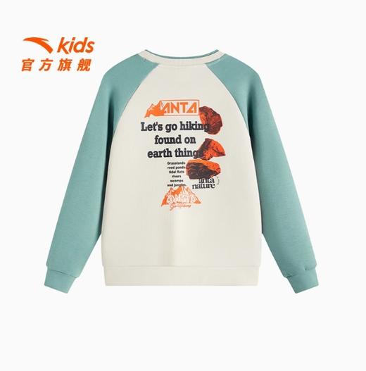 安踏儿童男大童针织套头衫2025春季新款中大童户外休闲圆领卫衣潮352516708B 商品图1