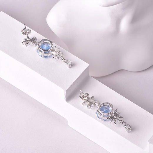 【托帕石耳环】S925银托帕石彩色宝石轻奢耳饰品JE19276 商品图3