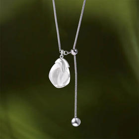 【白水晶吊坠】毛衣链天然白水晶S925银多圈项链可调节JN29038